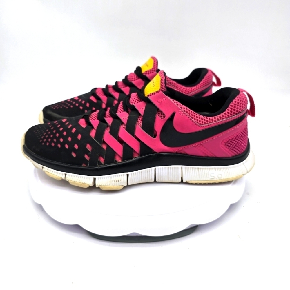 Nike Shoes Men 9 Free 5.0 LiveStrong Trainers Black Vivid Pink Sneakers